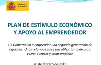 Plan de estímulo del Gobierno